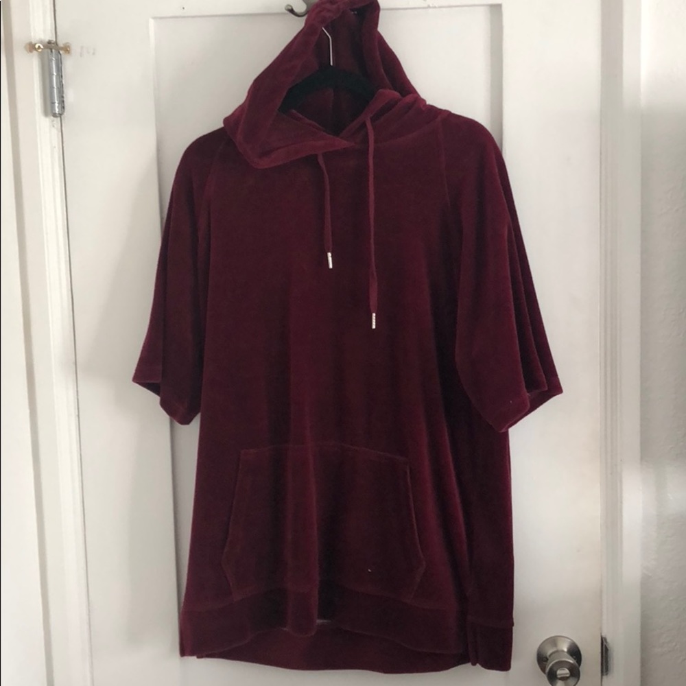 Short sleeve oversized hoodie